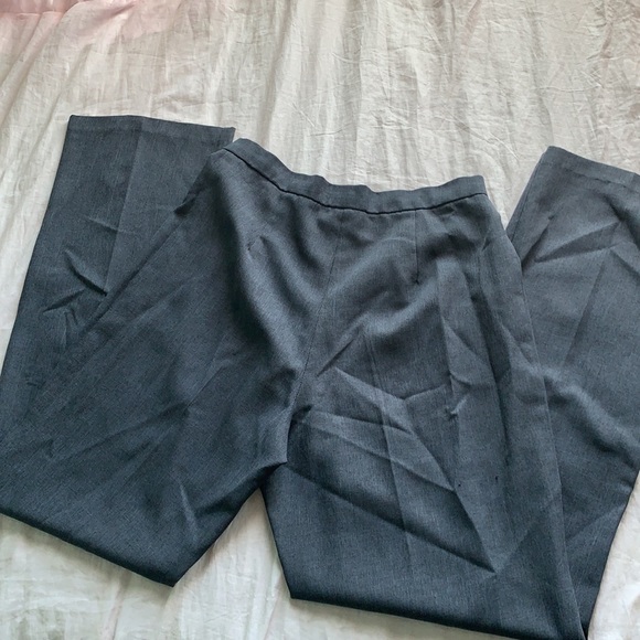 Vintage Rosebuds Charcoal Grey Pantsuit Size Large - Picture 8 of 9